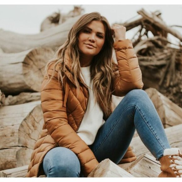 BERNARDO Ecoplume Packable Water Resistant Puffer Jacket Sunset Glow Size XS $90 - Picture 5 of 7